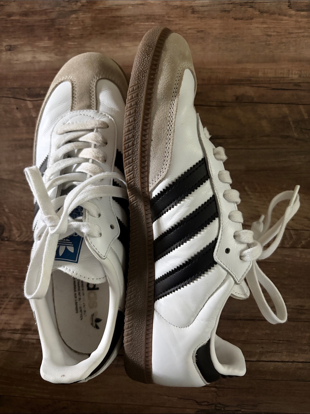 adidas Men’s White, Black & Tan Retro Sneakers